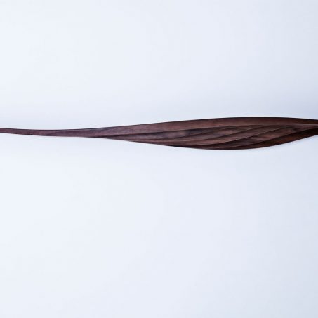 Onda Strata sculptural shelf Walnut wood